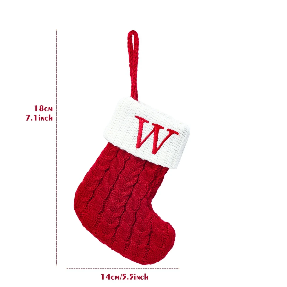 Festive Knit Snowflake Christmas Stockings - Holiday Decor Ornament Gift