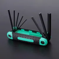 8 in 1 Folding Allen Wrench Set Metric Allen Key Set Tool Or Folding Tamper Proof Torx Key Set Portable Star Wrench Kit 2