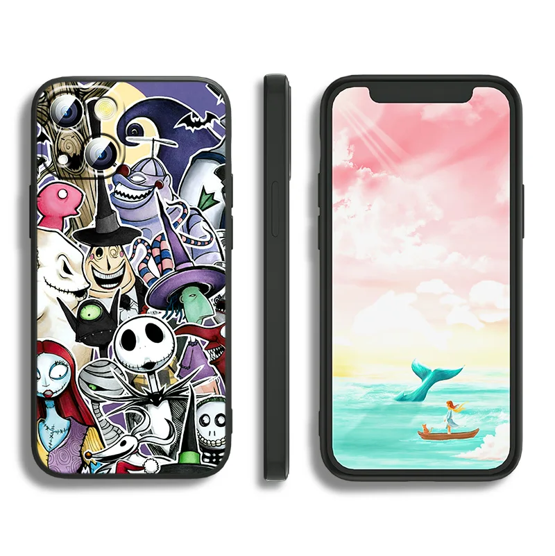 Silicone Cover The Nightmare Before Christma For Apple iPhone 13 12 11 Pro Max mini XS XR X 8 7 6S 6 5 Plus Black Phone Case iphone 13 pro max case clear