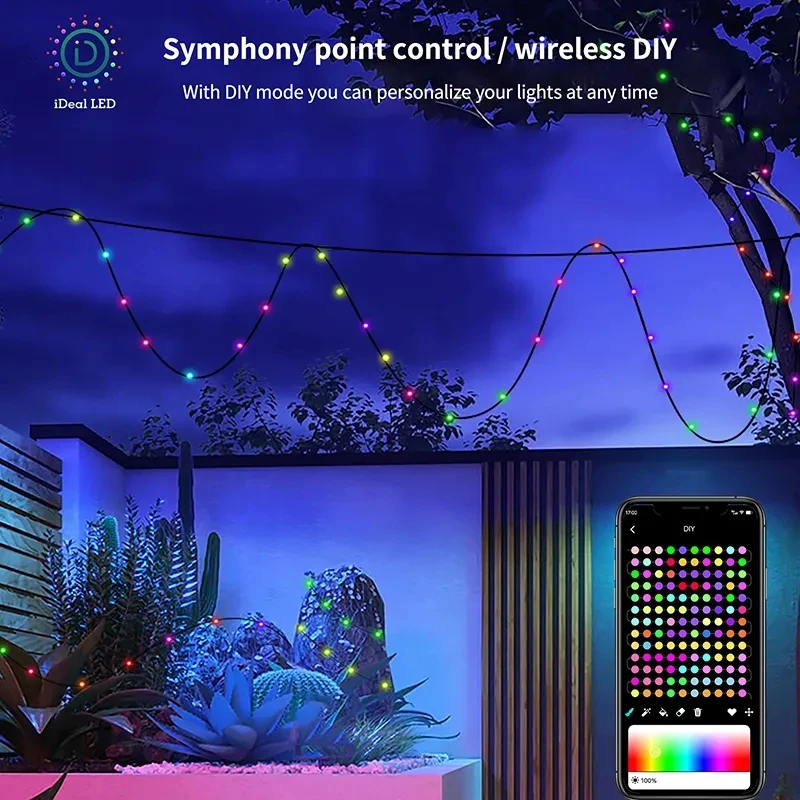 10M 20M LED String Light Christmas Lights Bluetooth USB Smart Garland Fairy Festoon Home Bedroom Party Decor Remote Control