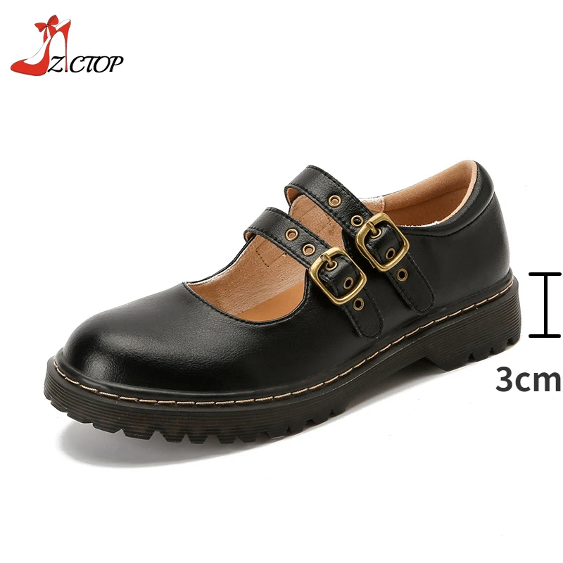 Retro Lolita Shoes Women Brown Platform Mary Jane Shoes
