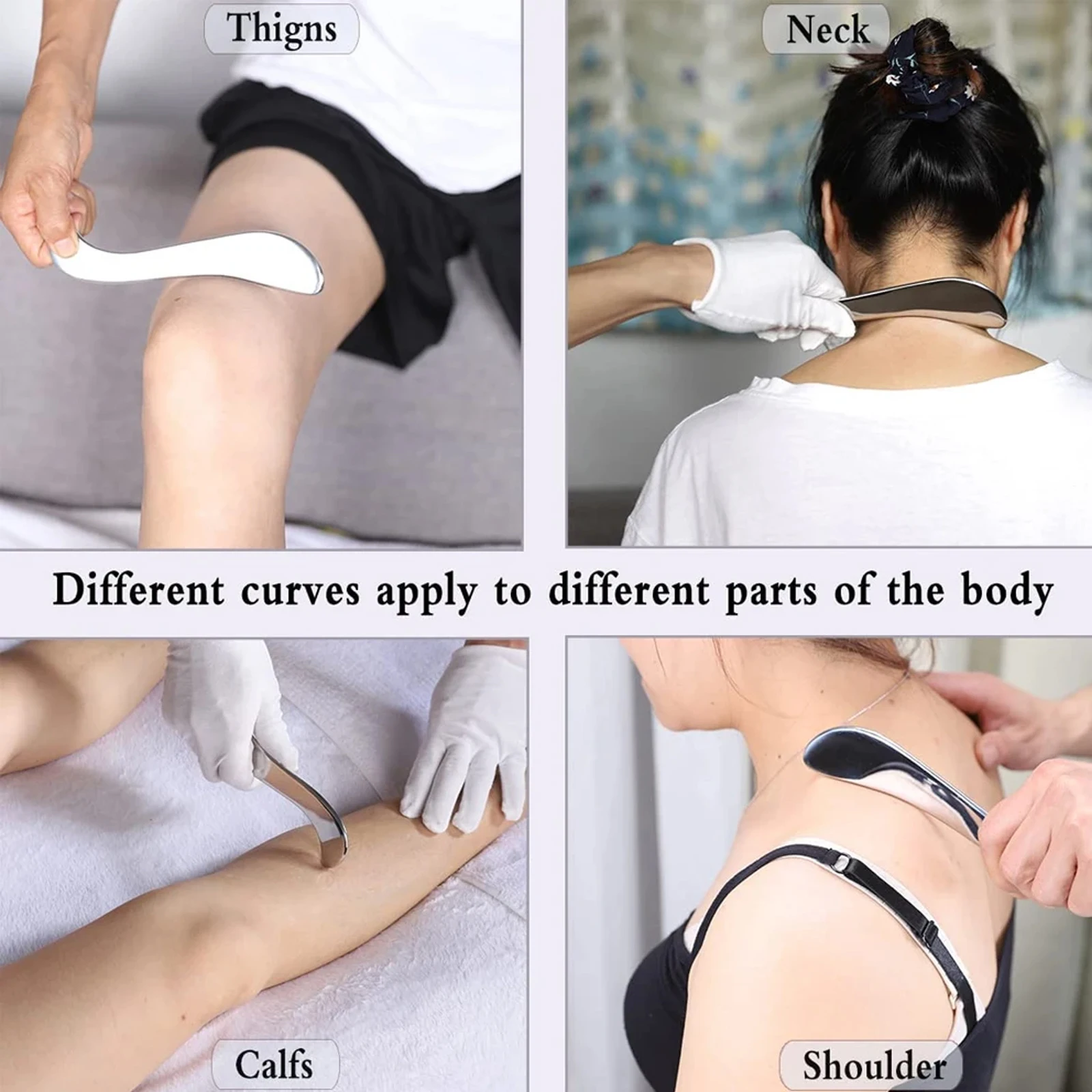 Stainless Steel Gua Sha Muscle Scraper Tools Myofascial Scraping Tools Lymphatic Drainage Massager Soft Tissue Massage Tools