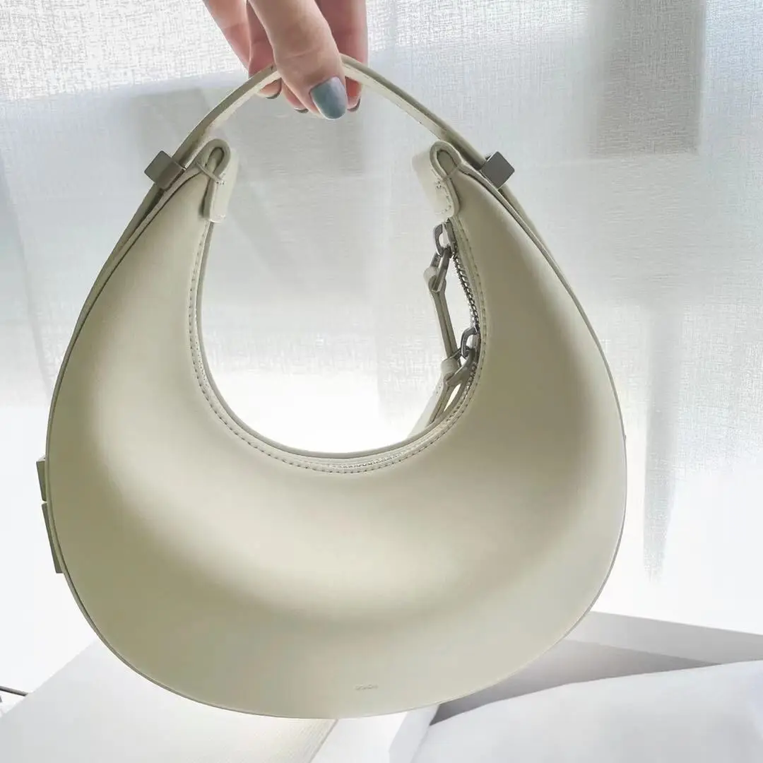 Korean explosion of niche design osoi bag crescent bag purses and handbags  genuine leather handbag women women bag