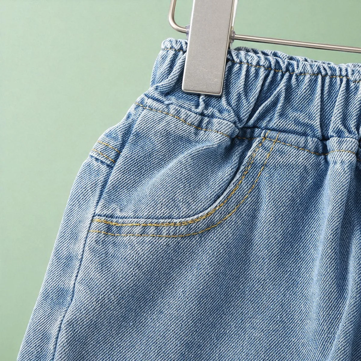 السراويل للفتيات الجينز المراهقين ملابس الأطفال فراشة طباعة السراويل ربيع الخريف الطفل الاطفال الملابس الجينز 6 8 10 12 14 Y