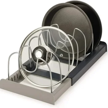 2025 New 6-grid Telescopic Pot Rack,Pans Organizer,Space-saving Cabinet Holder for Pots,Pans and Lids