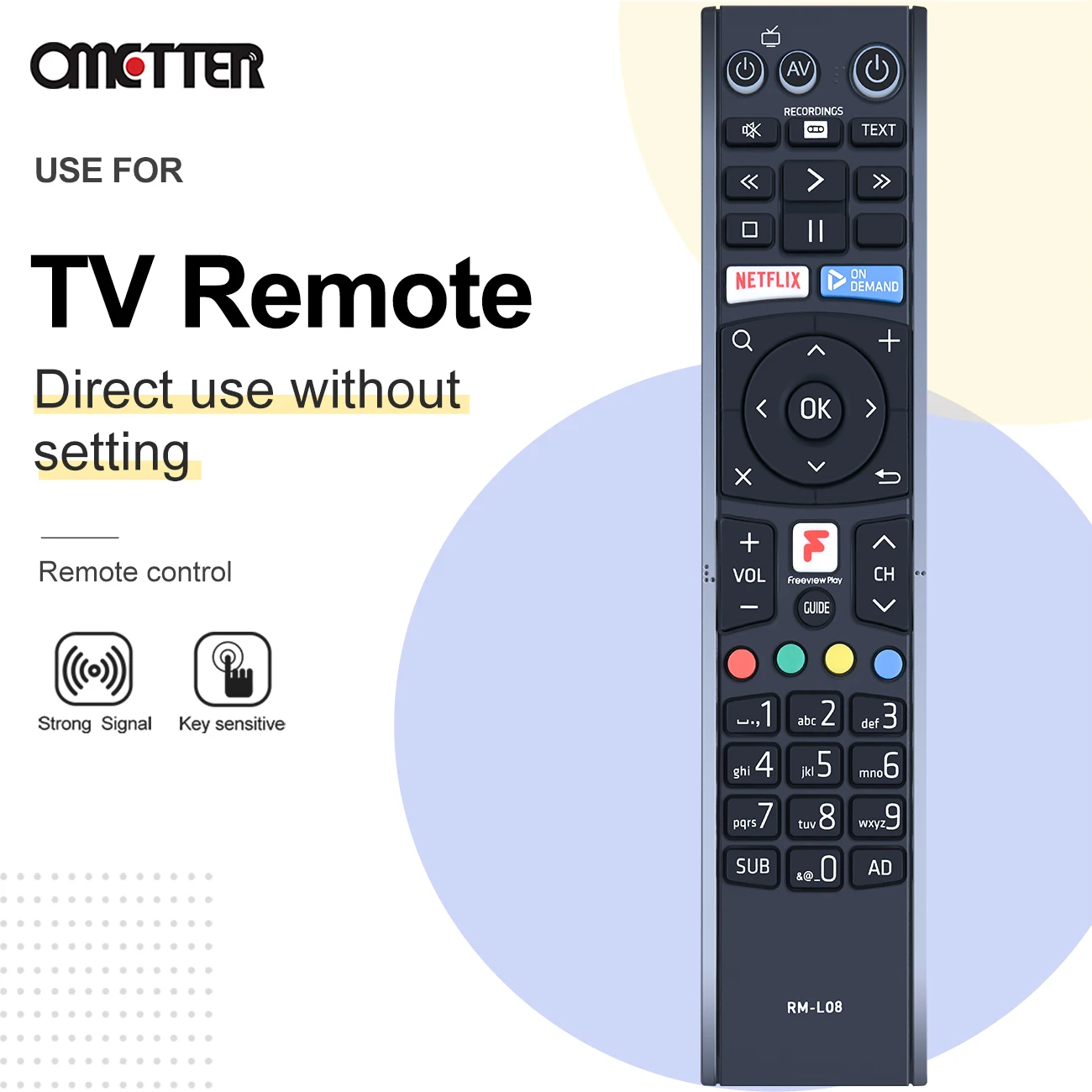 

New RM-L08 For Humax HD TV Recorder Remote Control FVP-5000T FVP-4000T