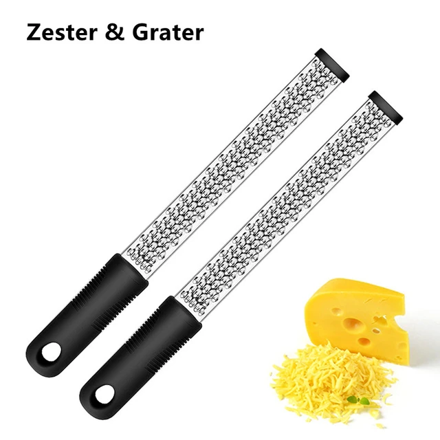 Stainless Steel Cheese Grater, Lemon, Citrus and Channel Knife for Kitchen,  Ginger, Garlic, Nutmeg, Chocolate, Vegetables, Fruits, Non-Slip Handle