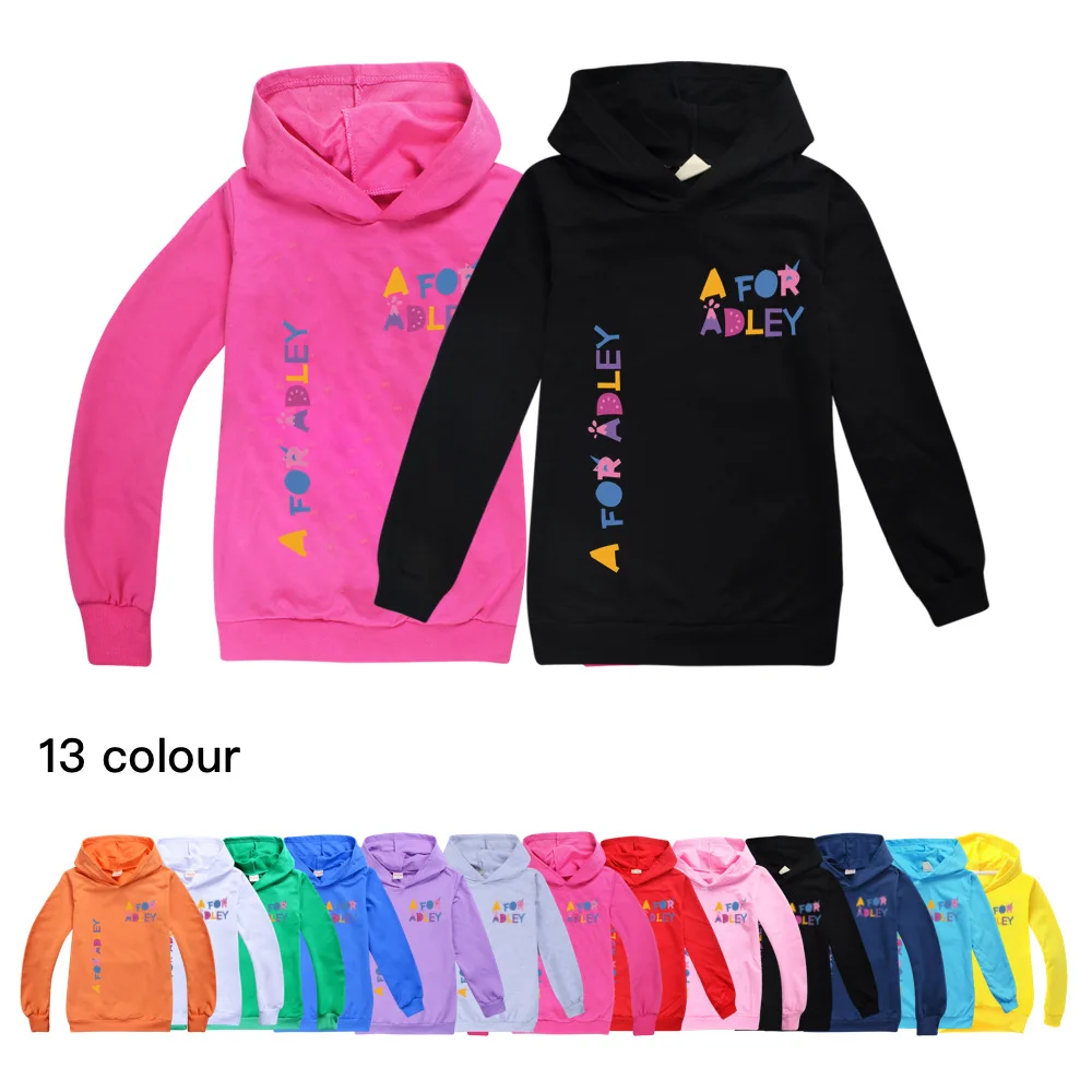

Fashion Kids Girls Sweatshirt Spring Autumn Boys A for Adley Long Sleeve Hoodies T-shirt Top Teens Children's Pullover Clothing
