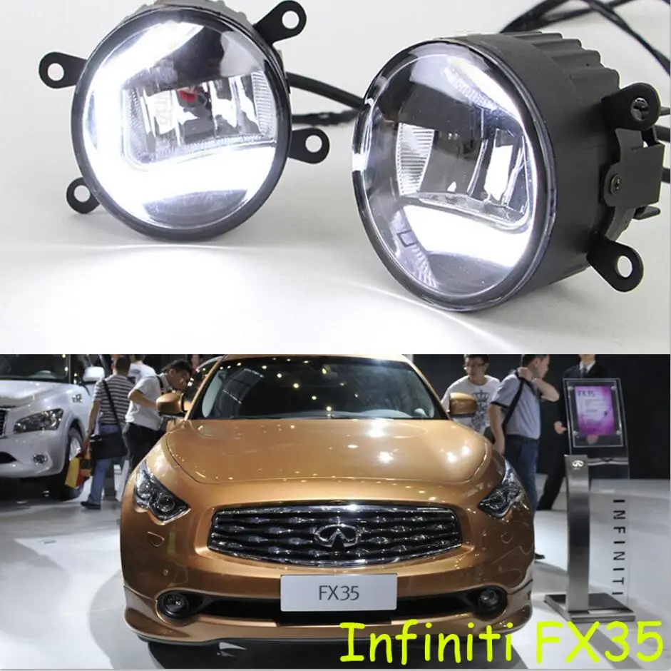 

Автомобильная лампа-бампер для передних фар Infiniti FX35, дневные светодиодные фары, автомобильные аксессуары, дневная лампа для Infiniti FX37 FX50, противотуманная лампа
