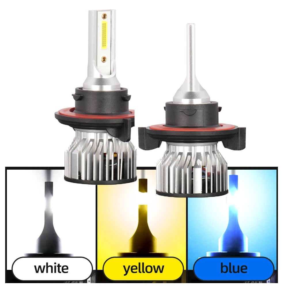

2 шт., Автомобильные светодиодные лампы H1 H4 H7 H11 H13 9004 9005 HB3 9006 HB4 9007 12 в 40 Вт IP68 3000 лм 6000 К 8000 К