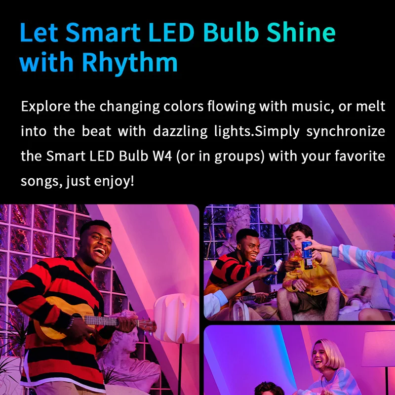 Smart LED Bulb Yeelight Smart LED Bulb W4 Lite E27 BLE + WIFI 800lm 8W 2700-6500K Remote control Smart home Works on Homekit, Google, Alexa