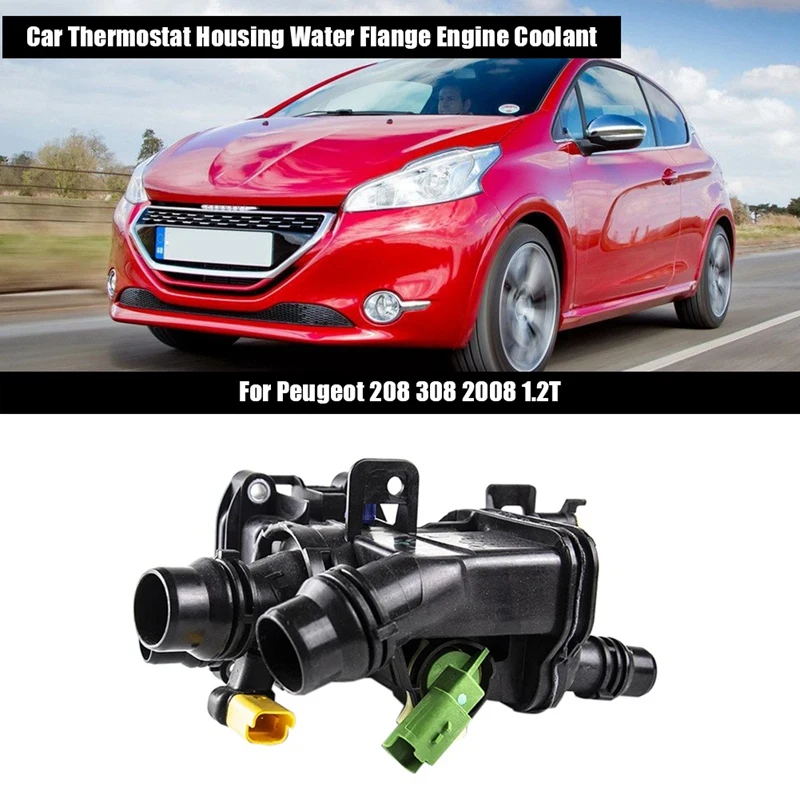 

9812131480 Car Thermostat Housing Water Flange Engine Coolant For Peugeot 308 1.2T