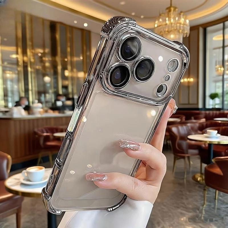 Luxury Electroplated Airbag TPU Phone Case - Soft Back Cover