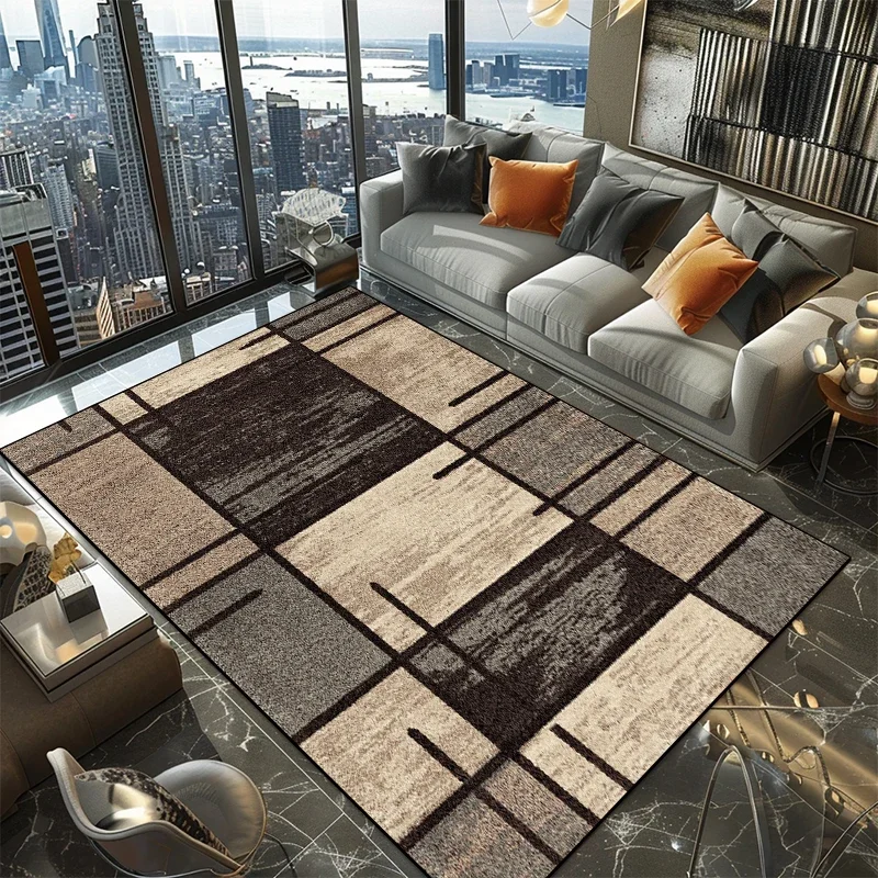 Nordic Geometric Pattern Carpets for Living Room 200x300cm Luxury Large Room Rugs Machine Washable Non-slip European Tatami Mat 2