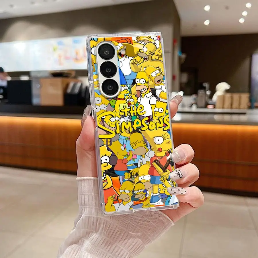 Transparent Soft Phone Cover with Funny The Simpsons Design
