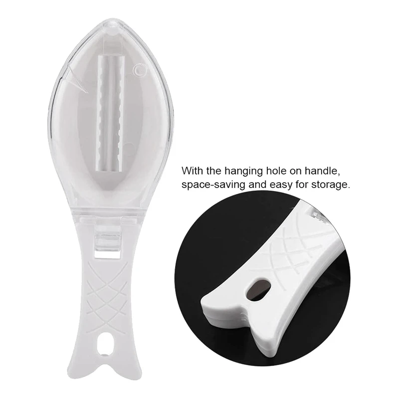 Fish Scale Remover,Kitchen Tool Fish Scale Scraper Fish Skin Cleaning Peeler Brush Scaler With Cover Scale Catcher