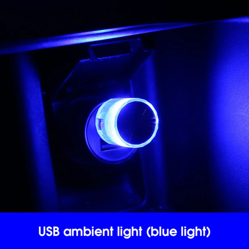 Mini USB LED Car Ambient Night Light Lamp