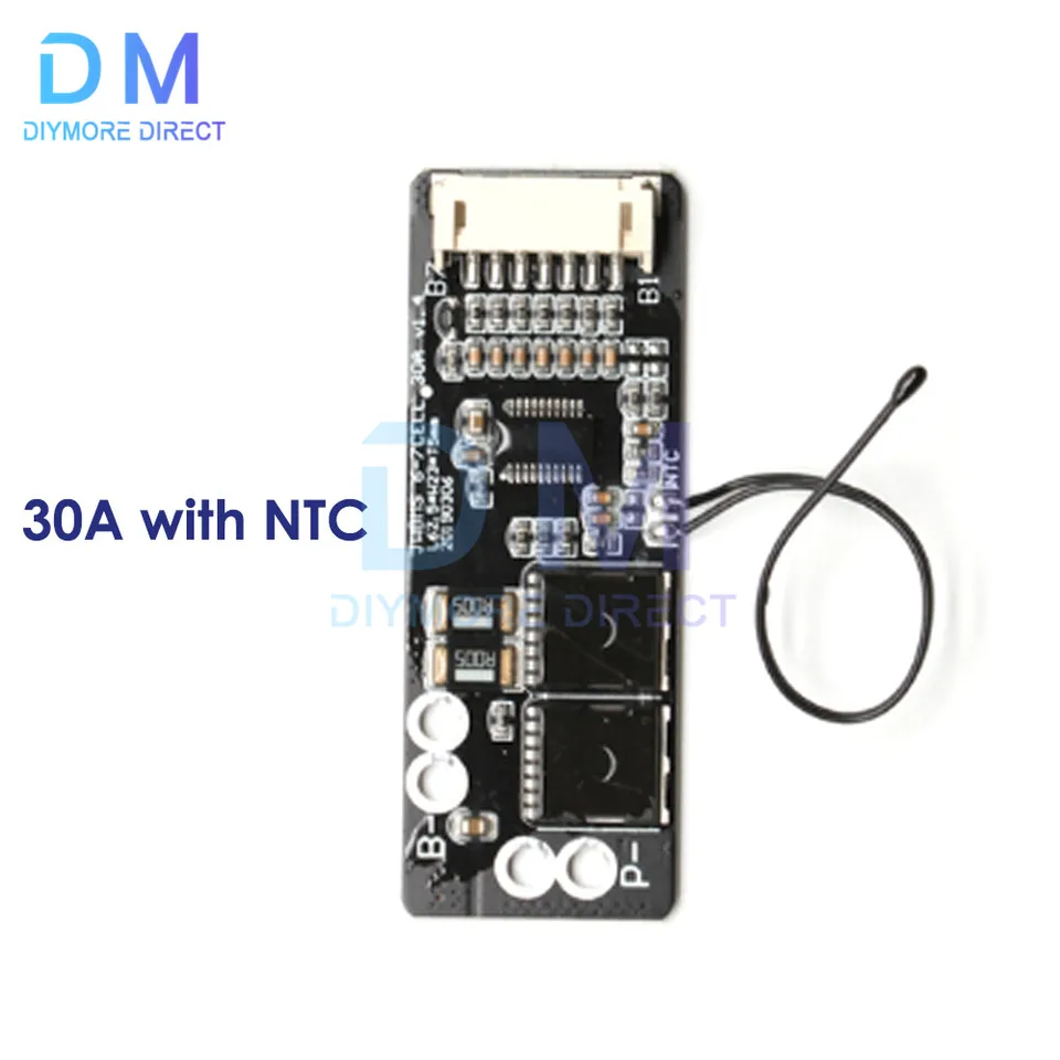Scheda Di Protezione Batteria 6S 30A Con NTC - BMS PCM Per Pacco Batterie Li-Ion 18650 - Modulo Di Carica E Scarica 22.2V