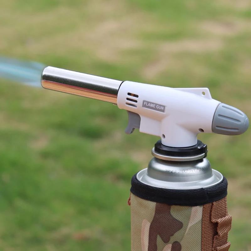 Outdoor Camping Flame Gun Torch BBQ Cooking Supplies Portable Gas Burner Welding-Burner Gun Head Cooking Welding Kitchen Tools 2