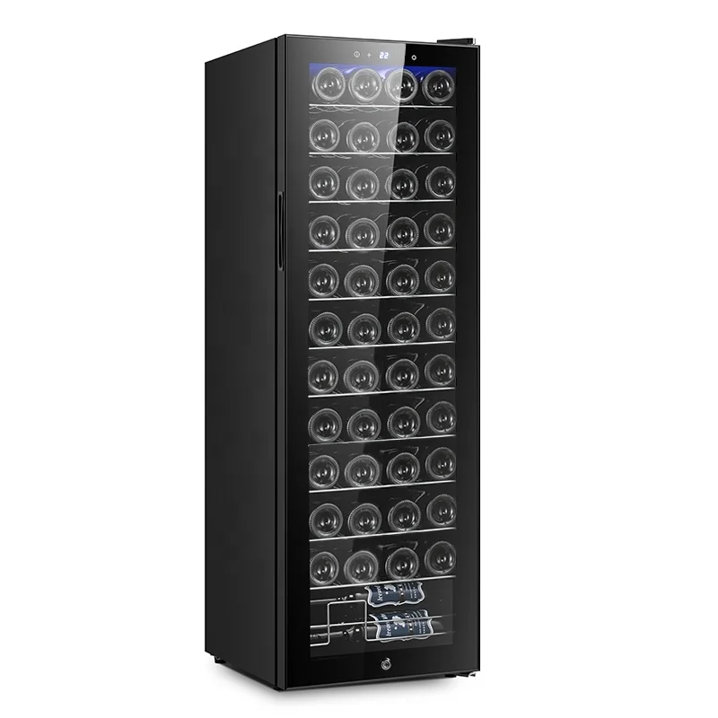 46 Bottles Glass Door Freestanding Compressor Cooling Wine Display Dispenser Fridge