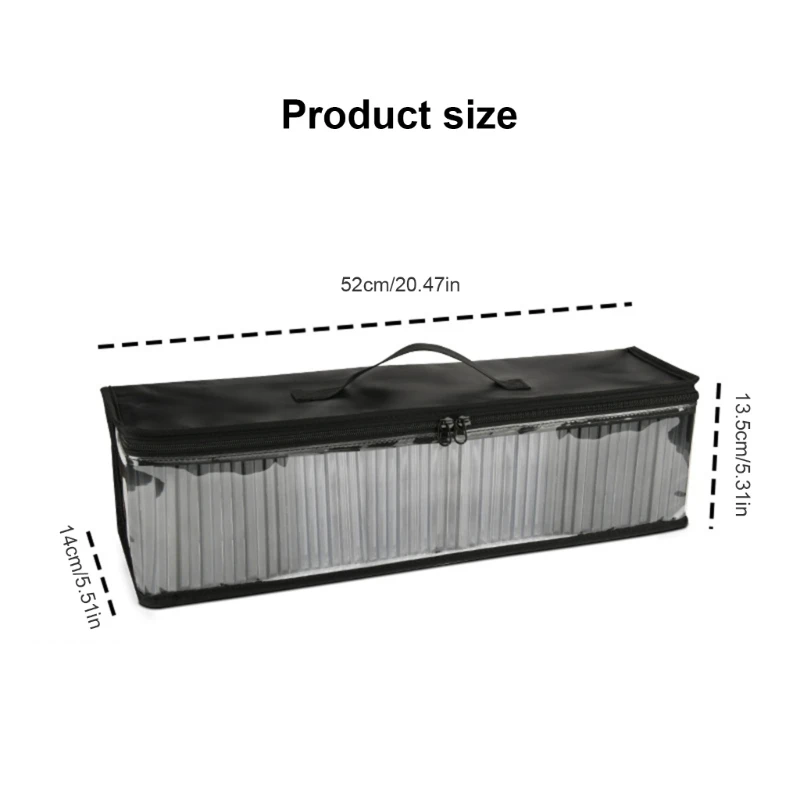 Disc Storage Bag Clear PVC Media Carrying Case Zippers Handle Holds 50Disc Total