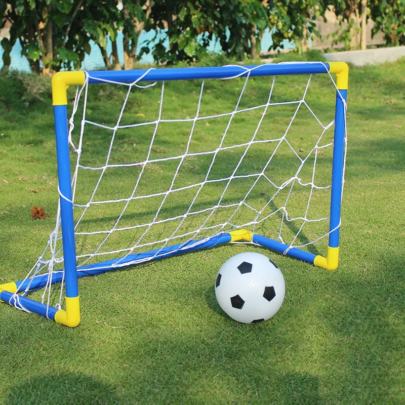 Kids Outdoor Toys Soccer Football Goal Set with Ball Air Pump Gardens Parks Beach Portable Folding Football Goal Sports Gifts spin generator fitness generator pedal hand generator science portable outdoor sports