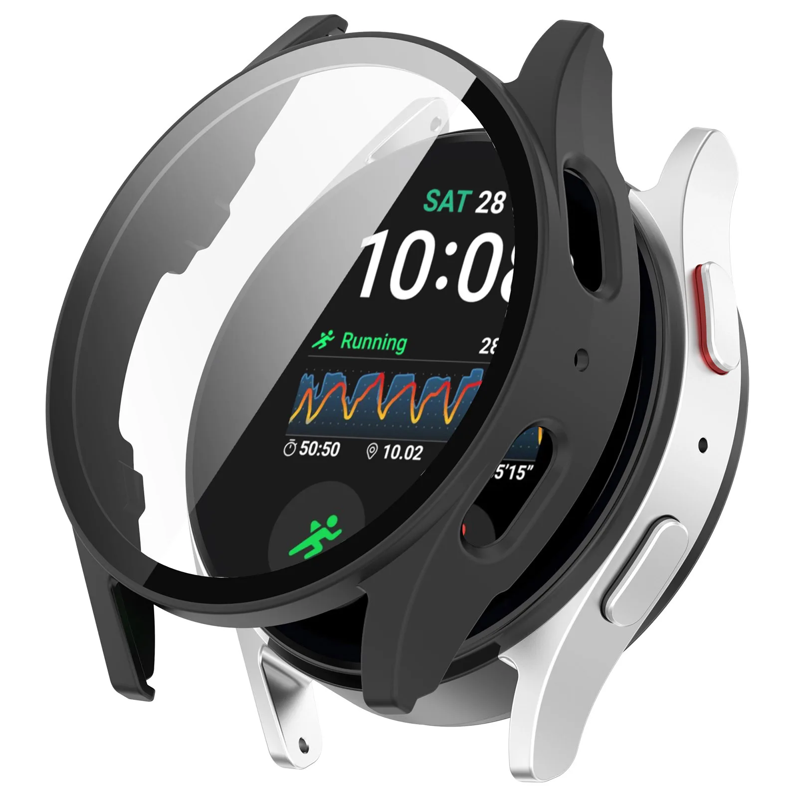 Glass+PC Case for Samsung Galaxy Watch 7 6 5 4 44mm 40mm - Compatibility Chart