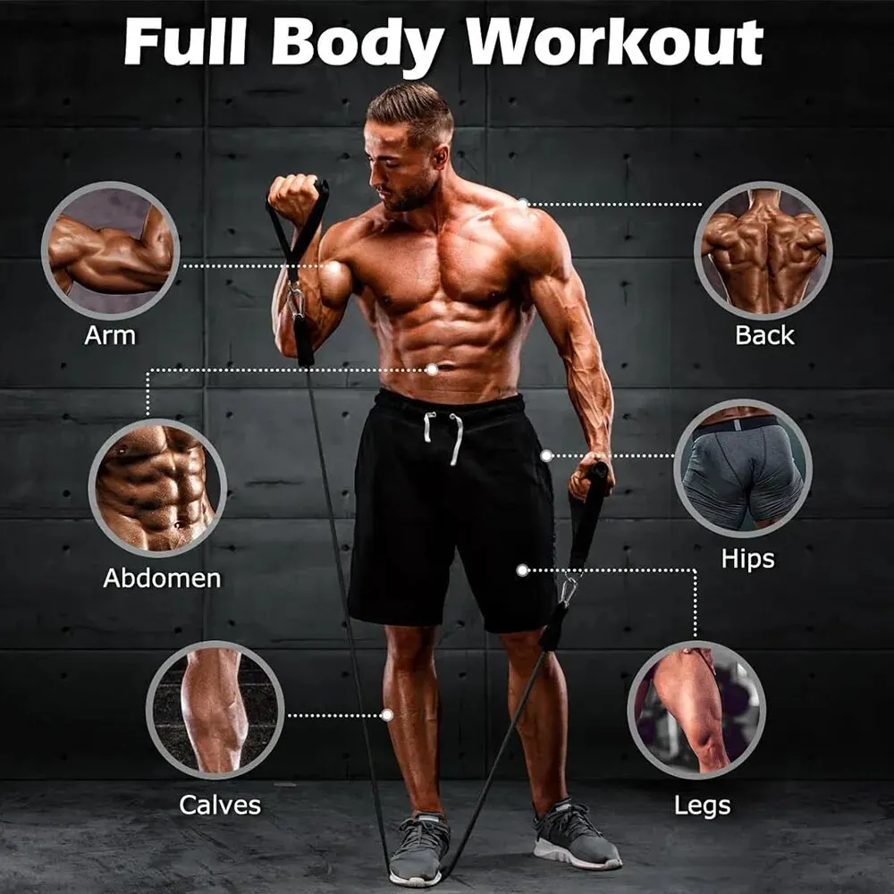 Komplet trakov za odpornost, napenjalne vrvi za moške in ženske, vadbeni trakovi za fitnes, oprema za trening moči_voghion.com
