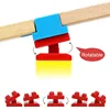 5/10pcs Wooden Track Connectors Universal Rotatable Building Blocks Connection Adapters fit for Brand Wooden Train Tracks Toys 2