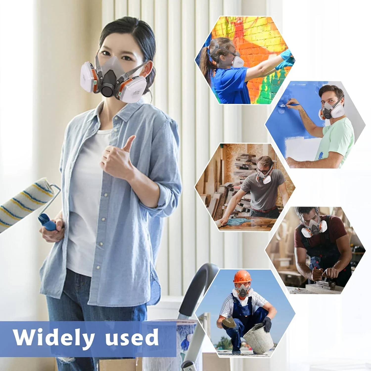 Respirator Filter Cotton 5N11 Particulate Filter Cottons Replacement for Gas Respirator 6000 6100 6200 6800 7501 7502 Series