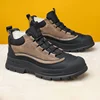 Men Snow Boots Winter Warm Wool Outdoor Hiking Sneaker Waterproof Non-slip Rubber Casual Combat Sneaker Men Safety Cotton Shoes