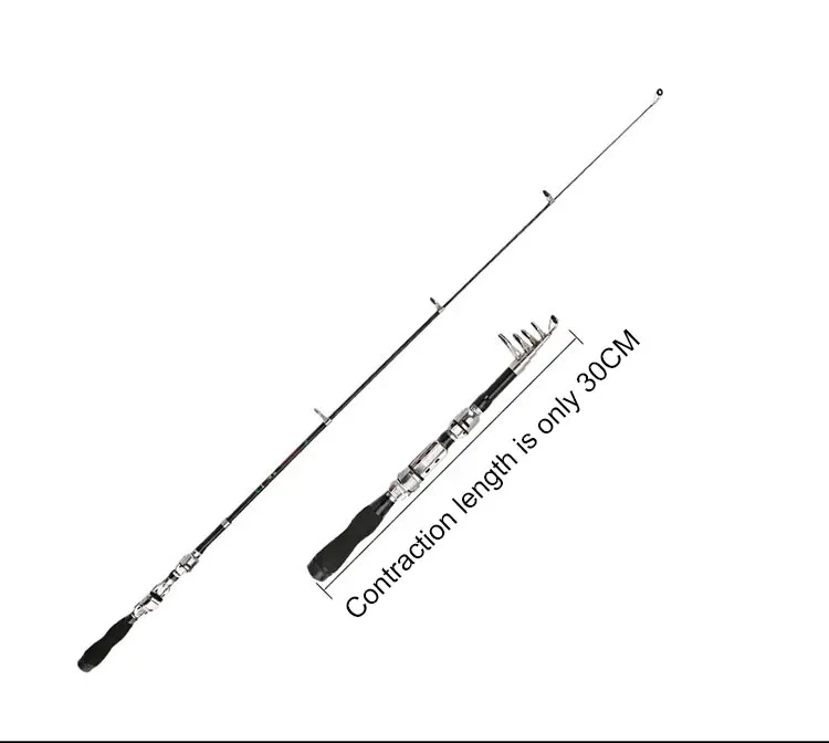 1/1.2/1.5/1.7/1.9/2.1m Telescopic Mini Fishing Rods Super Hard Carbon Steel Rivers Lakes Fishing Rod Portable Sea Pole Equipment