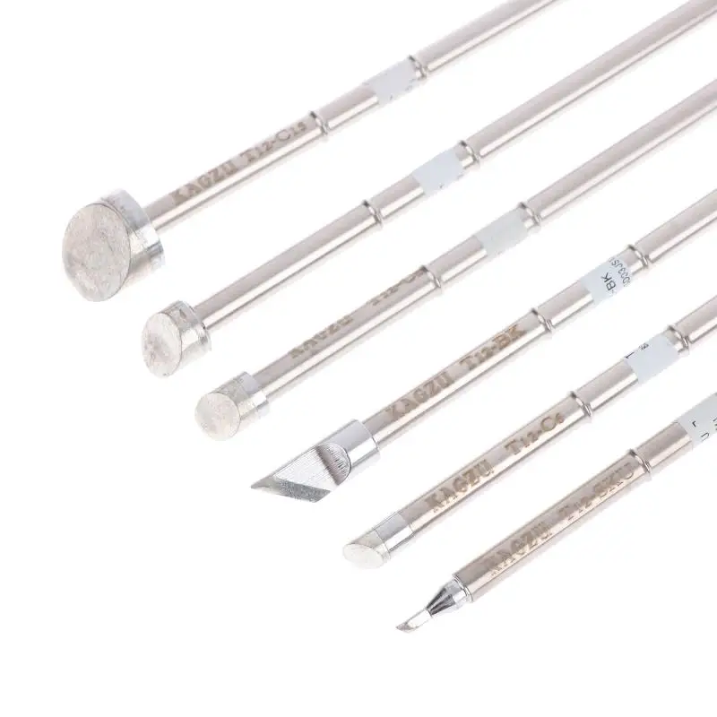 High-Quality T12-BK/SKU/C6/C8/C10/C15 Welding Iron Tips for OLED&STC-LED T12 Soldering Station P9/M8/9501 Handle Rework