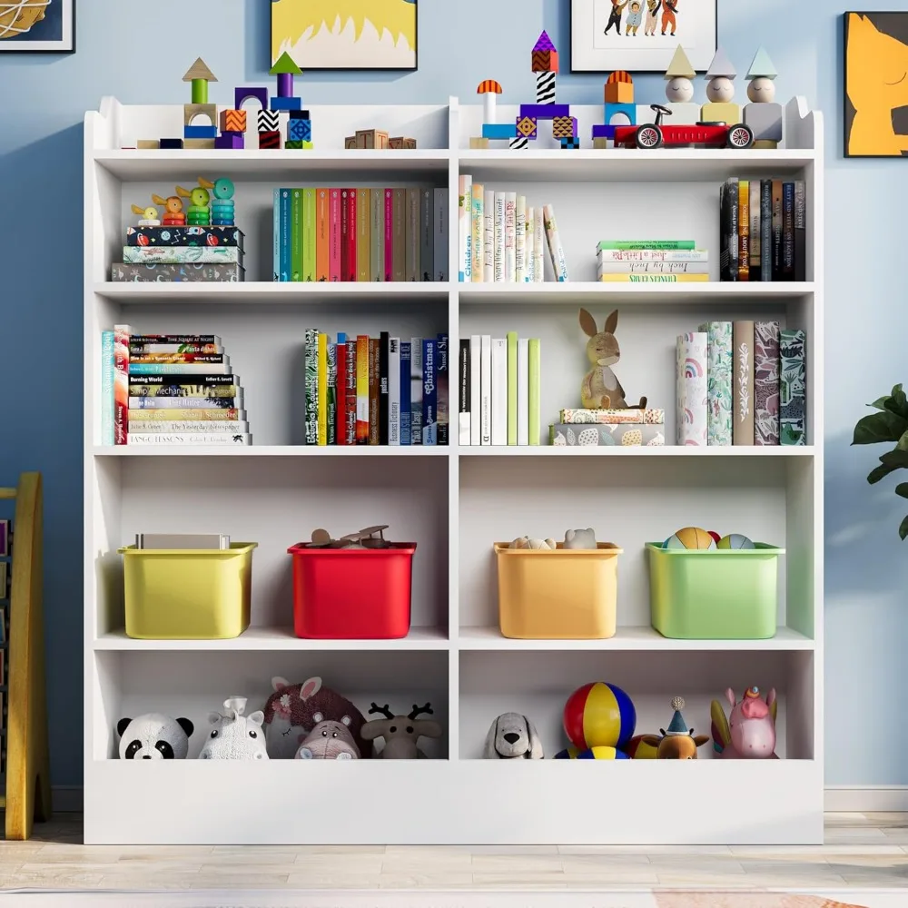 Bookshelf, Cube Toy Storage Organizer, Toddler Bookcase Storage Cabinet for Playroom, Bedroom, Kids Room, Living Room, Nursery 5