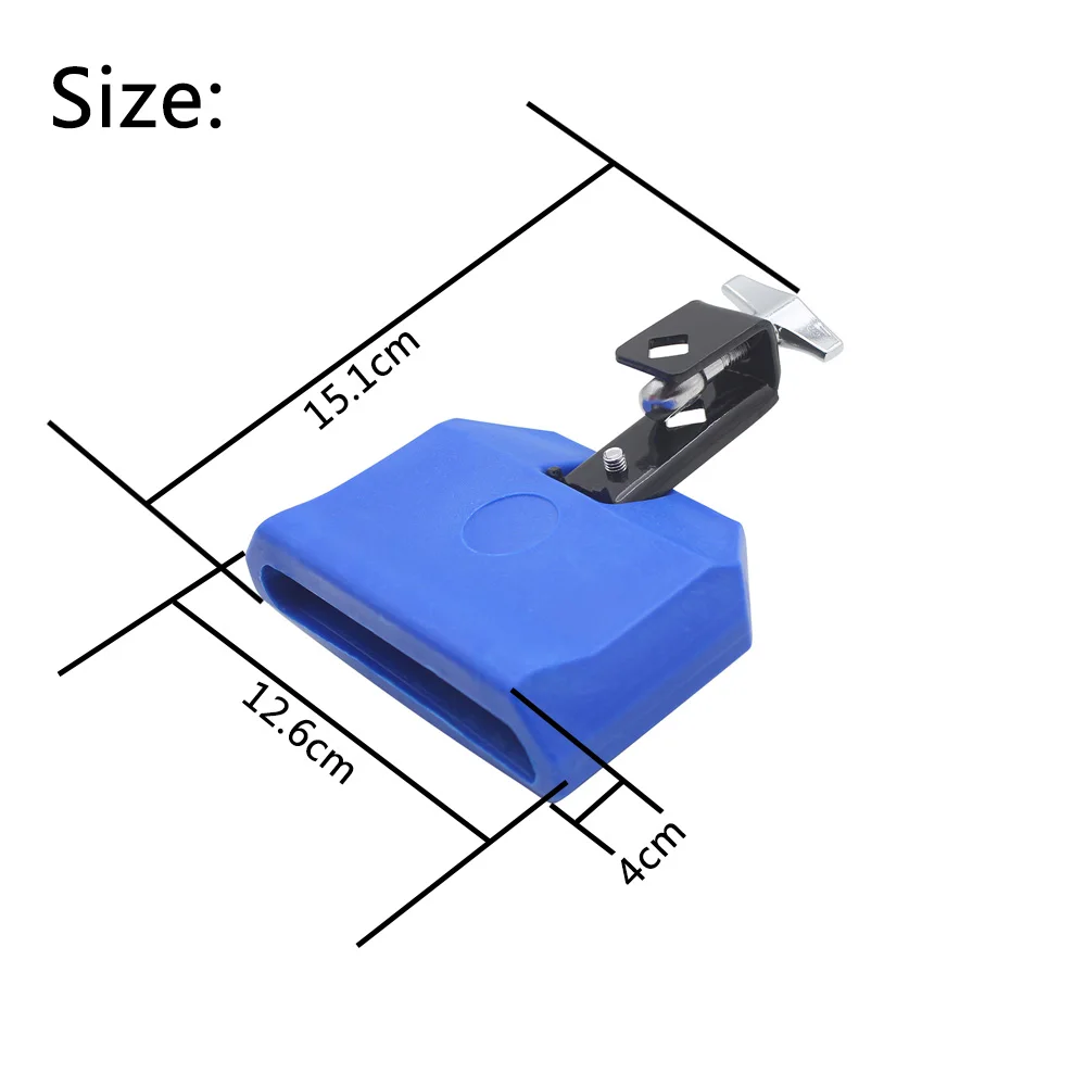 Cowbell Color Drum Cowbell Clapper Set Pitched Durable Treble Jazz Drum ABS Bell Percussion Drums Part Accessories
