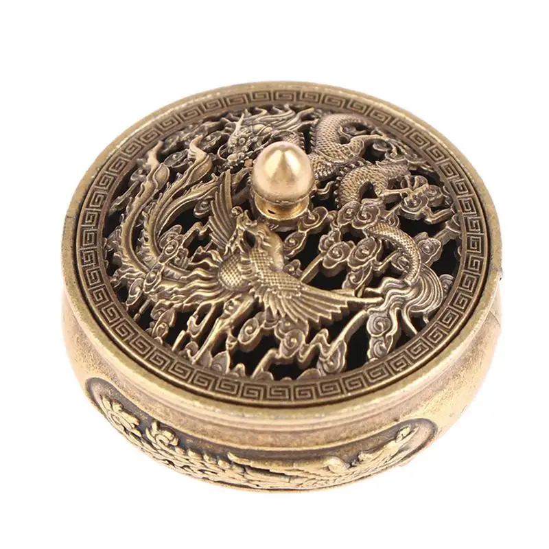 Incense Burner Decor Metal Incense Holder Ornament Detachable Lid Design Desktop Decoration For Yoga Room Tea Room Balcony