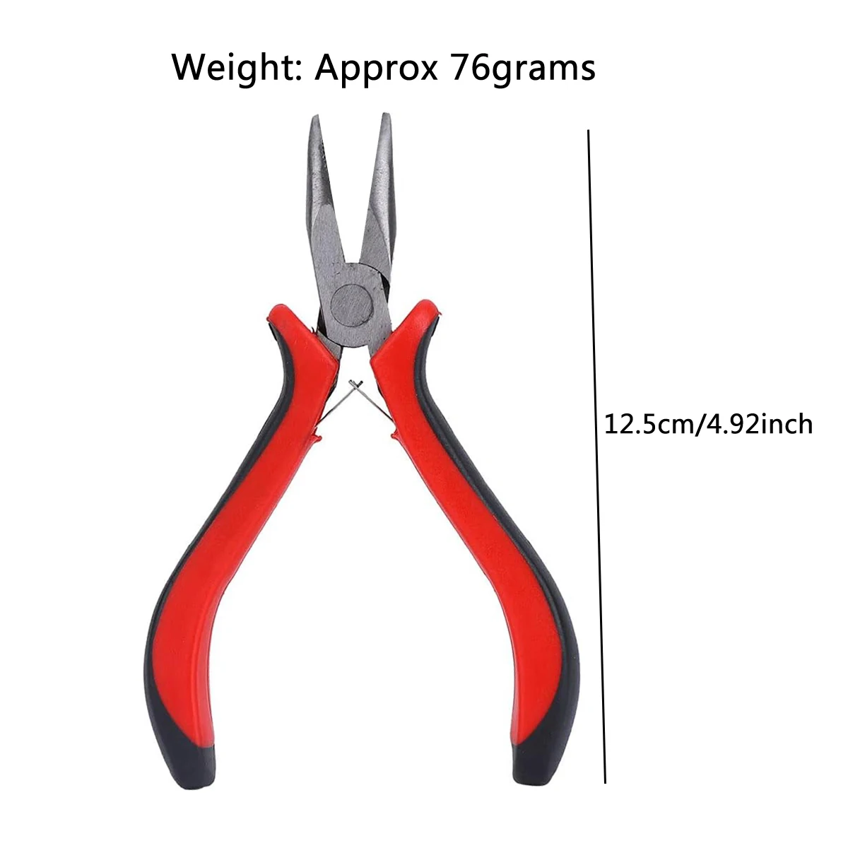 Hair Extension Pliers Jewelry Pliers Tools 4.9Inches Small Bent Nose Plier 1Pc