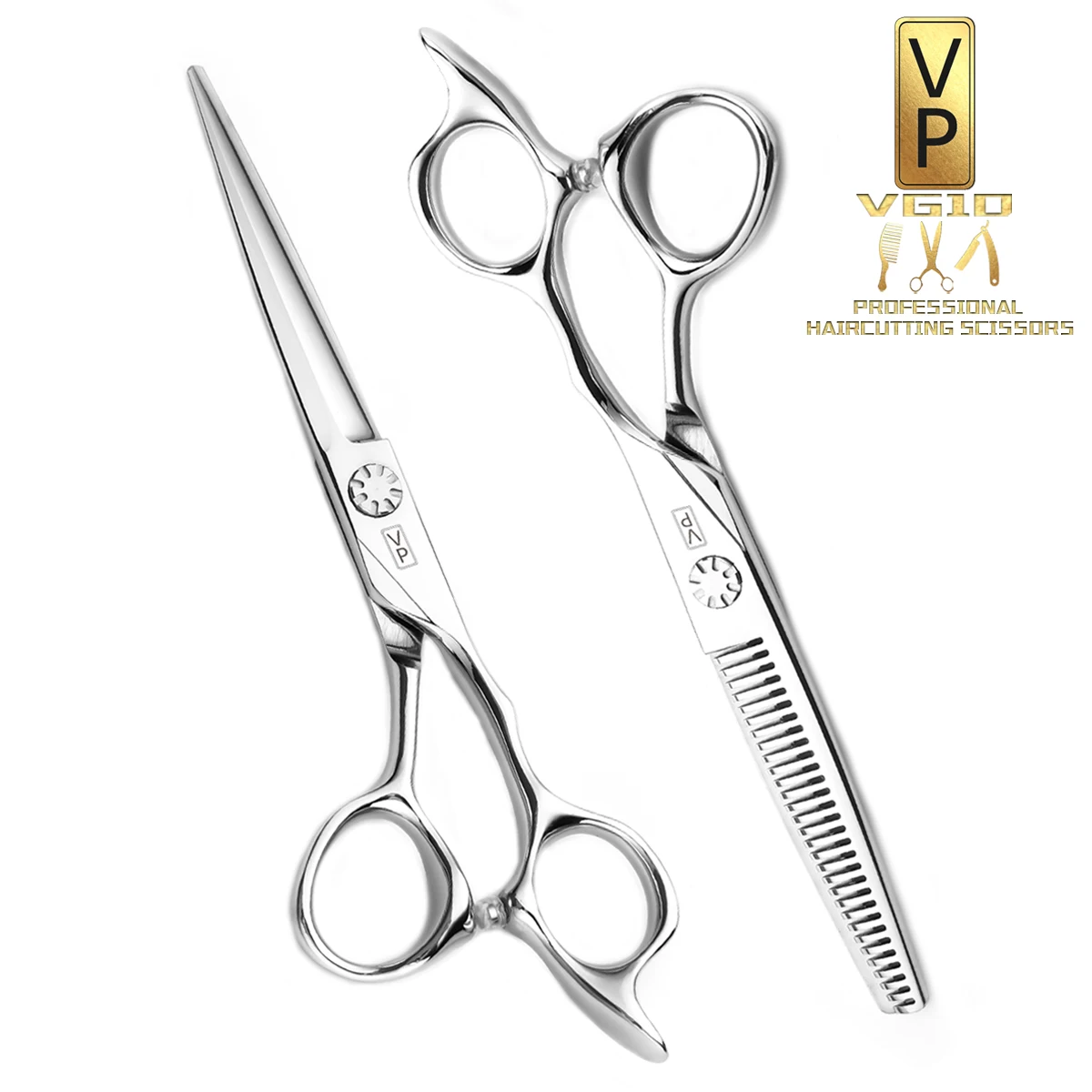 

VP Scissors Barber Hairdresser Professional Hairdressing Haircut Hair Thinning Cutting Tool Shears 5.5,6.0,6.5 Inch VG10 Steel
