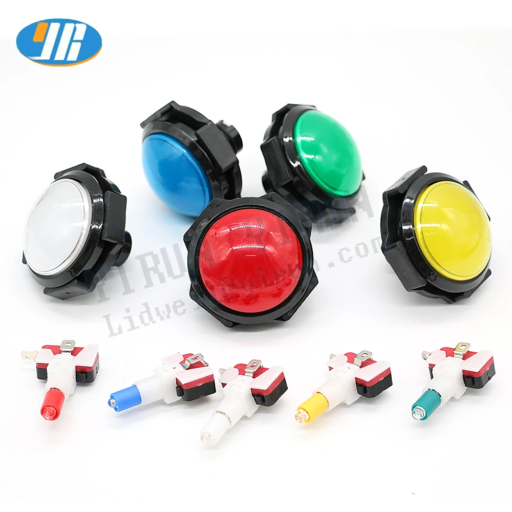 60mm Light Round Convex Surface Push Button 12v Led Illuminated Switch For Coin Operated Video Arcade Game Machine Coin Operated Games Aliexpress