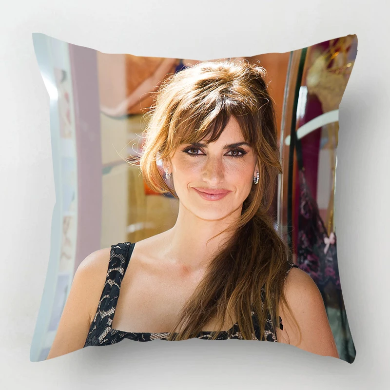 

Pillow Covers Decorative Cushions for Bed P-Penélope Cruz Pillowcase 40*40 Chair Cushion Cover 45x45cm Short Plush Lounge Chairs