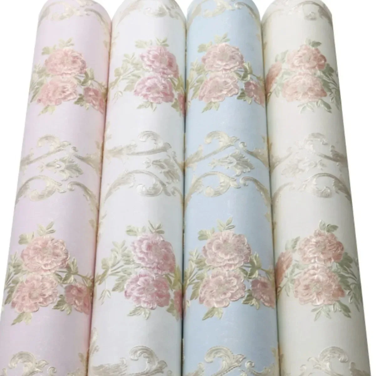 วอลล์เปเปอร์ดอกไม้ Self-กาว WARM สาวห้องนอน 3D หนาสติ๊กเกอร์ติดผนังห้องนั่งเล่นโซฟาพื้นหลัง 1