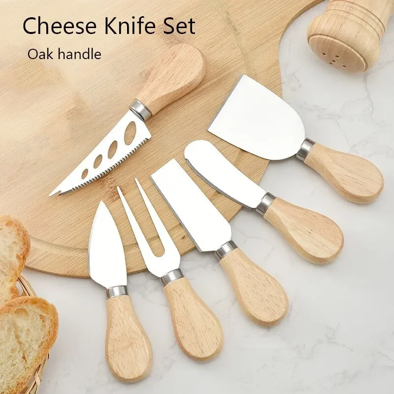 Six Piece Set of Cheese Knife Box Stainless Steel Cheese Knife Set of Six Piece
