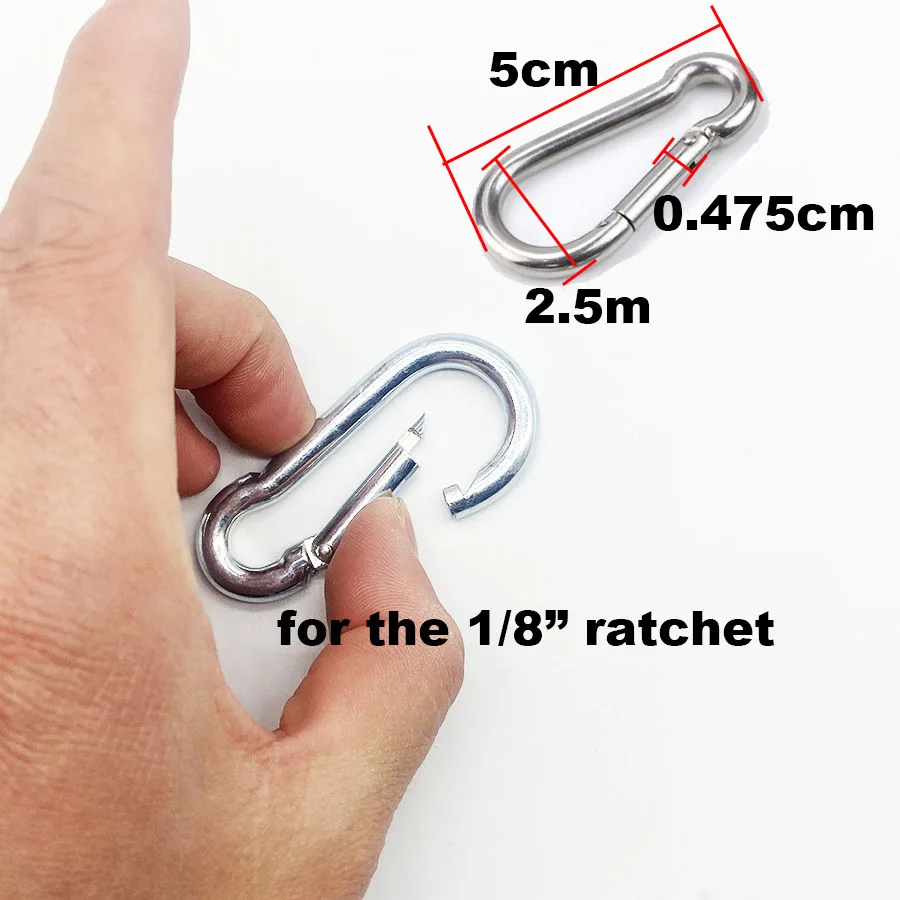 2/3/5M 1/8 Ratchet 4mm Rope buckle Awning Wind Rope Tent Fastener Fixed Buckle Pulley Hangers