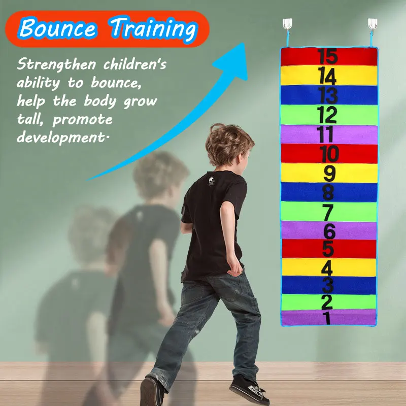 Children Sensory Integration Training Touch High Carpet Game Bounce Trainer Indoor Outdoor Kids Toys Height Ruler Promote Growth 4