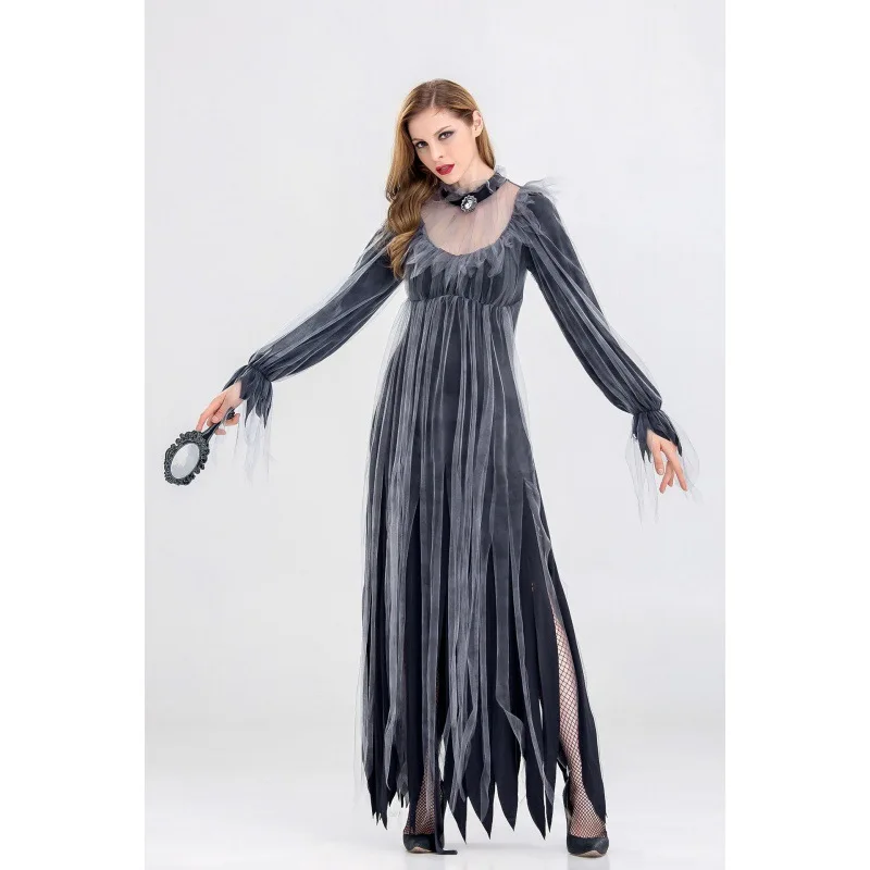 Halloween New Arrival Terror Bride Demon Game Costume Long Skirt Set Urban Style Commute Qualities Milk Silk Nylon for Women