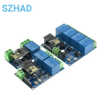 ESP8266 ESP-01 5V 1 2 4 sposób moduł przekaźnika WiFi rzeczy inteligentny przełącznik sterowania domowy zdalny ESP01 moduł bezprzewodowy WIFI aplikacja na telefon