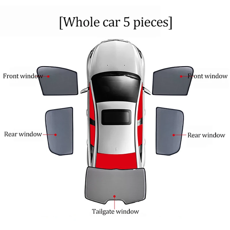 5PCS Front Rear Back