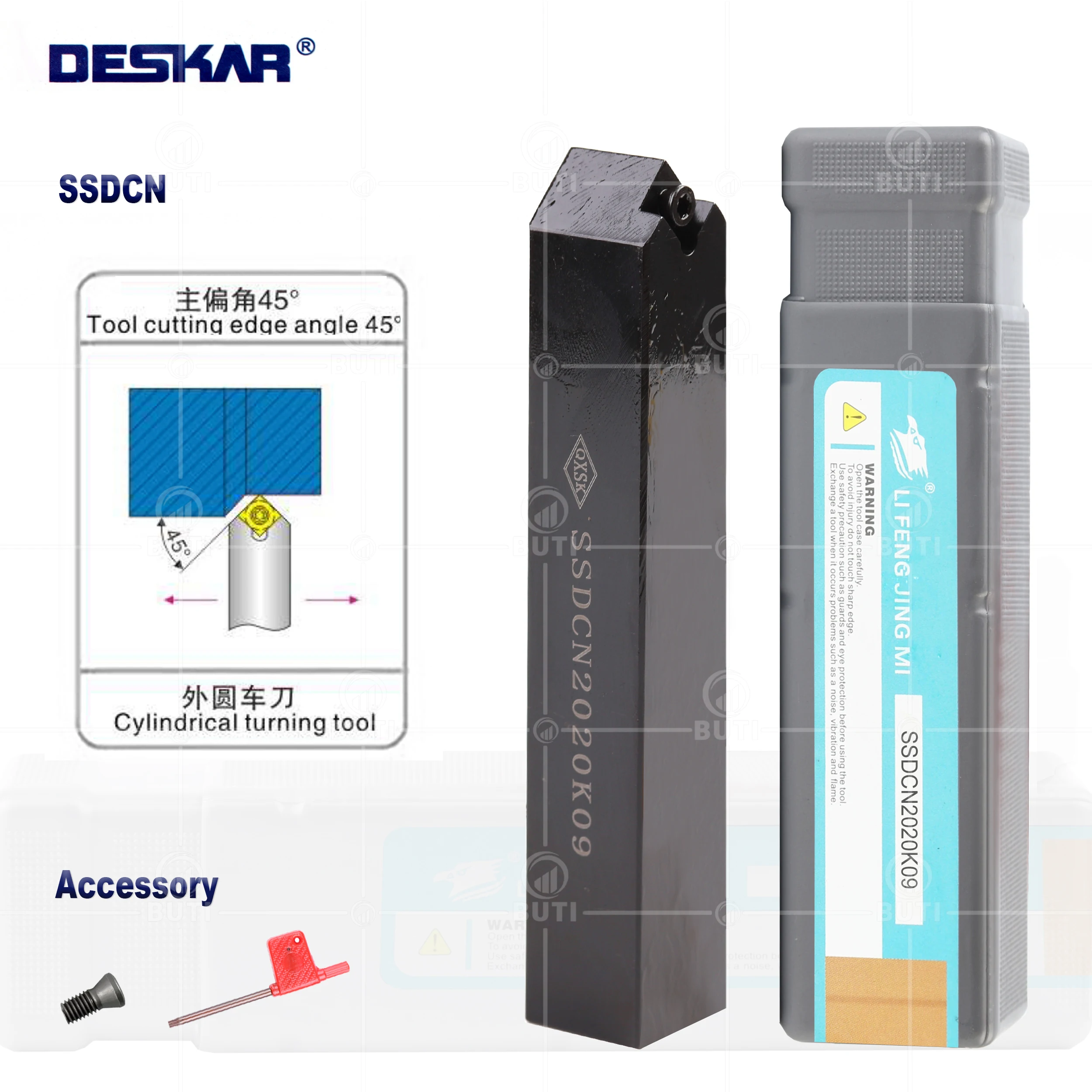 DESKAR 100% Original SSDCN1212H09/1616H09/2020K09/2525M12 External Turning Tool Holder CNC Lathe Tools For SCMT Carbide Inserts