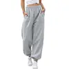 Women's Fashionable High Waisted Casual Sports Versatile Sweatpants with Ankle Cuffs 1