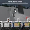 Solar IP Camera WiFi Outdoor Dual Lens PTZ Security Camera 4MP HD Built in Battery Solar Panel Wireless Camera PIR Alarm iCsee 6
